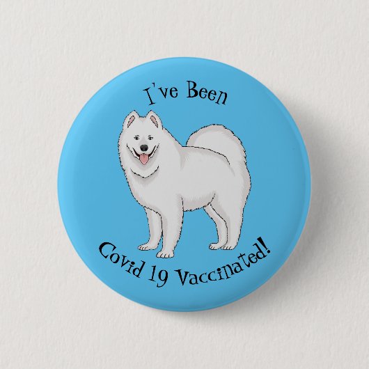 Badge Rond 5 Cm Illustration Samoyed dog (Devant)