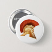 Badge Rond 5 Cm Illustration spartiate de casque (Devant & derrière)
