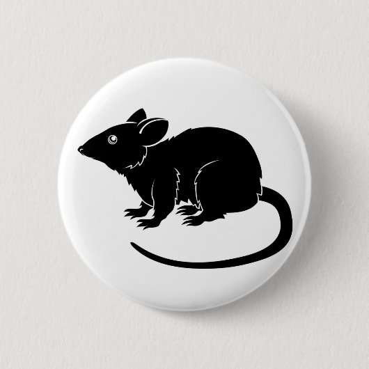 Badge Rond 5 Cm Illustration stylisée de rat (Devant)