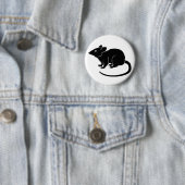 Badge Rond 5 Cm Illustration stylisée de rat (En situation)