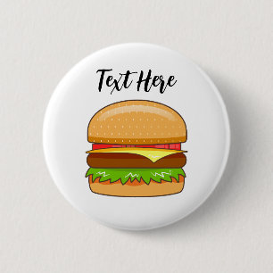 Badge Rond 5 Cm Illustration vectorielle de Burger