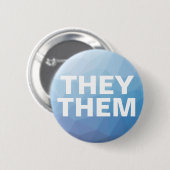 Badge Rond 5 Cm Ils ils pronoms de Nonbinary (Devant & derrière)