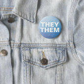 Badge Rond 5 Cm Ils ils pronoms de Nonbinary (En situation)