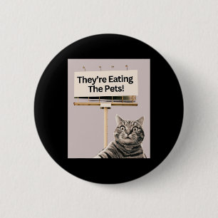 Badge Rond 5 Cm Ils mangent Les Animaux Chiens Chats Nous ne mange