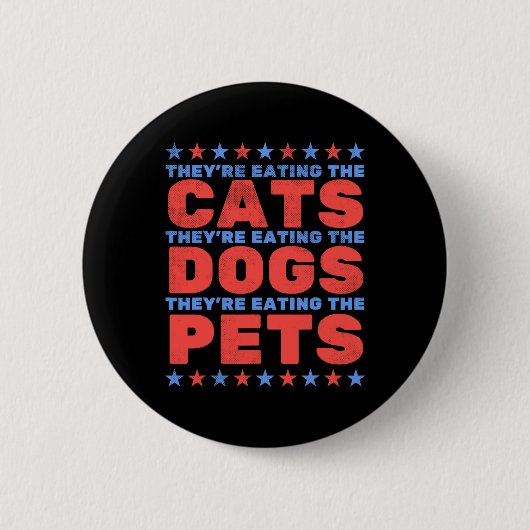 Badge Rond 5 Cm Ils mangent les chiens (Devant)