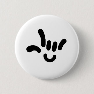 Badge Rond 5 Cm ILY (JE T'AIME) dans l'ASL