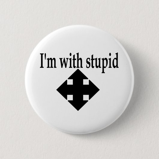 Badge Rond 5 Cm Im avec 6 stupides (Devant)