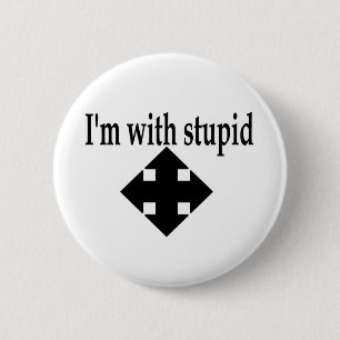 Badge Rond 5 Cm Im avec 6 stupides