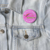 Badge Rond 5 Cm I'm Awesome & I Know it - pink (En situation)