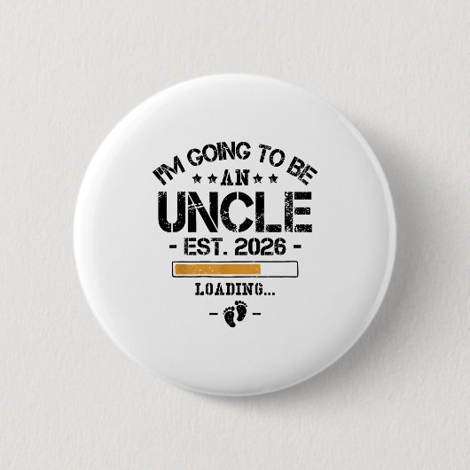 Badge Rond 5 Cm I'm Going To Be An Uncle 2026 - New Baby Announcem (Devant)