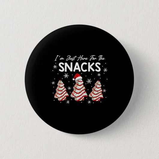 Badge Rond 5 Cm I'm Just Here For The Snacks Christmas Cakes Debbi (Devant)