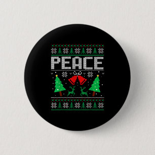 Badge Rond 5 Cm Im Peace - Je Viens En Paix Couple Correspondant À