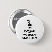 Badge Rond 5 Cm Im Punjabi And We Dont Keep Calm Baby (Devant & derrière)