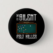 Badge Rond 5 Cm Im Silent Senst Killer Snooker Pool Billard P (Devant)