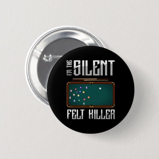 Badge Rond 5 Cm Im Silent Senst Killer Snooker Pool Billard P (Devant & derrière)