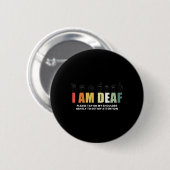 Badge Rond 5 Cm Im Sourd-Mute Sourde-Sourde Sourde Sensibilisation (Devant & derrière)