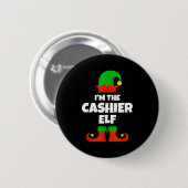 Badge Rond 5 Cm I'm The Cashier Elf Family Pajama Christmas Funny (Devant & derrière)