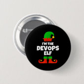 Badge Rond 5 Cm I'm The Devops Elf Family Pajama Christmas Enginee (Devant & derrière)