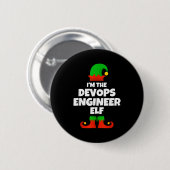 Badge Rond 5 Cm I'm The Devops Engineer Elf Family Pajama Christma (Devant & derrière)