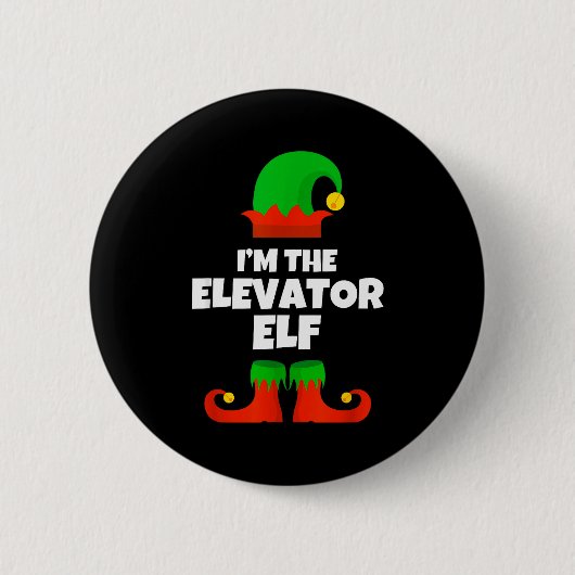 Badge Rond 5 Cm I'm The Elevator Elf Family Pajama Christmas Funny (Devant)