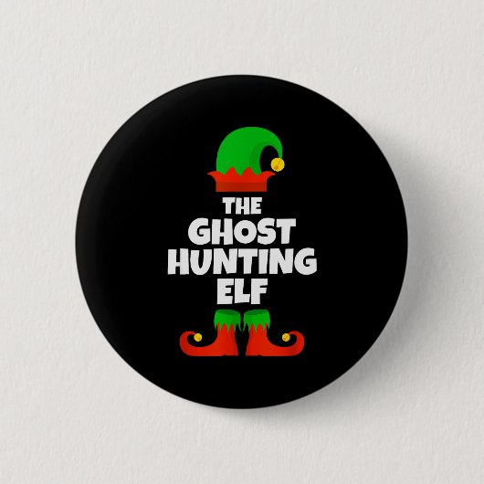 Badge Rond 5 Cm I'm The Ghost Hunting Elf Family Pajama Christmas (Devant)