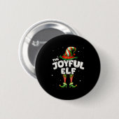 Badge Rond 5 Cm I'm The Joyful Elf Family Matching Group Christmas (Devant & derrière)