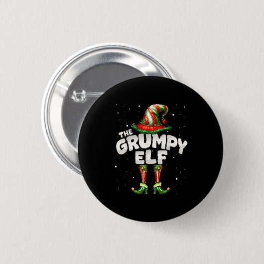 Badge Rond 5 Cm I'm The Mpy Elf Family Matching Group Christmas (Devant & derrière)