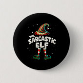 Badge Rond 5 Cm I'm The Sarcastic Elf Family Matching Group Christ (Devant)