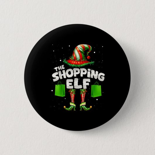 Badge Rond 5 Cm I'm The Shopng Elf Family Matching Group Christmas (Devant)