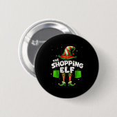 Badge Rond 5 Cm I'm The Shopng Elf Family Matching Group Christmas (Devant & derrière)