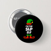 Badge Rond 5 Cm I'm The Slp Elf Family Pajama Christmas Speech Lan (Devant & derrière)