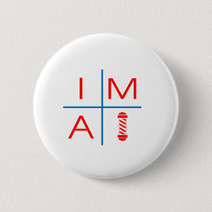 Badge Rond 5 Cm Im un coiffeur