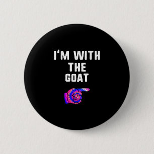 Badge Rond 5 Cm I'm With Goat Tie Dye Halloween Matching