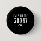 Badge Rond 5 Cm I'm With The Ghost Easy Costume Halloween Couples  (Devant)