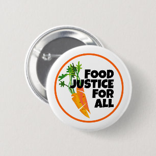 Badge Rond 5 Cm Image de la carotte et justice alimentaire pour to