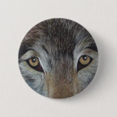 Badge Rond 5 Cm image de loups âmes yeux la faune (Devant)