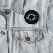 Badge Rond 5 Cm Image d'éclipse solaire 2017 (En situation)