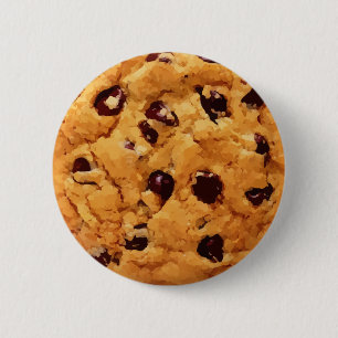 Badge Rond 5 Cm Image du biscuit à base de chips au chocolat