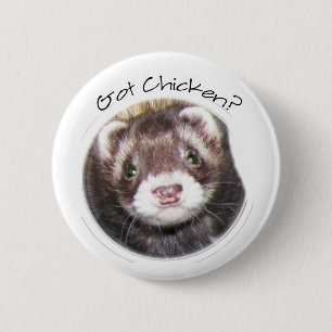 Badge Rond 5 Cm Image du visage de Ferret