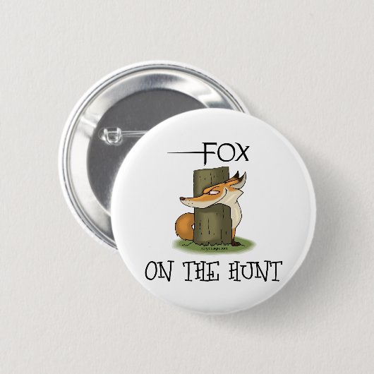 Badge Rond 5 Cm Image Fox (Devant & derrière)