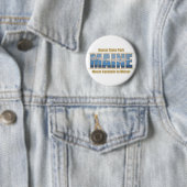 Badge Rond 5 Cm Image MAINE Texte - Mont Katahdin (En situation)