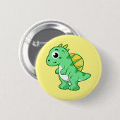 Badge Rond 5 Cm Image Mignonne D'Un Spinosaure. (Devant & derrière)