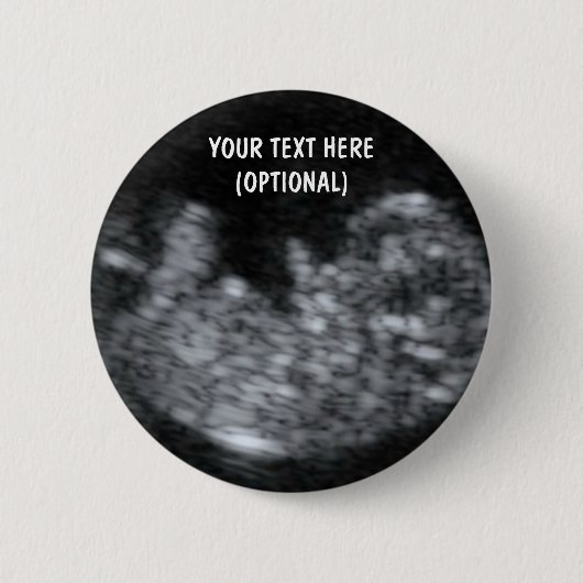 Badge Rond 5 Cm Image personnalisée Ultrasound pour bébé (Devant)