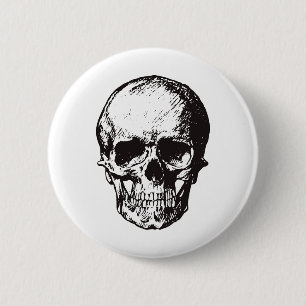 Badge Rond 5 Cm Imaginaire crâne Art Rock Punk Métal lourd