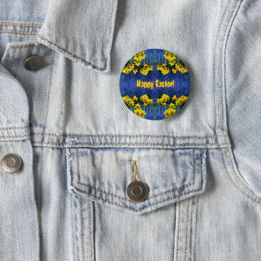 Badge Rond 5 Cm Imaginaire Daffodil Spring (En situation)