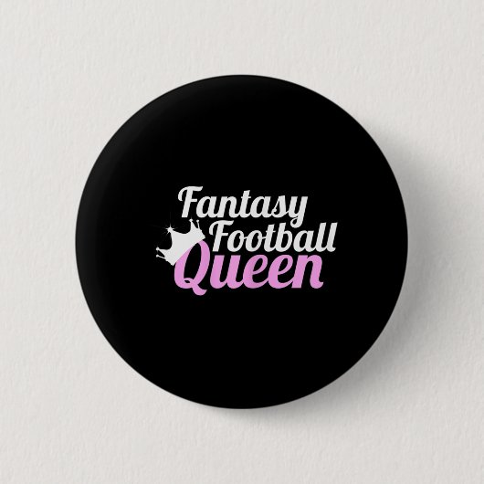 Badge Rond 5 Cm Imaginaire Football Queen Fun (Devant)