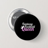 Badge Rond 5 Cm Imaginaire Football Queen Fun (Devant & derrière)