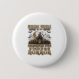 Badge Rond 5 Cm Imagination Horreur Halloween Maison Hantée Cimeti