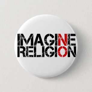 Badge Rond 5 Cm Imaginez Pas De Religion