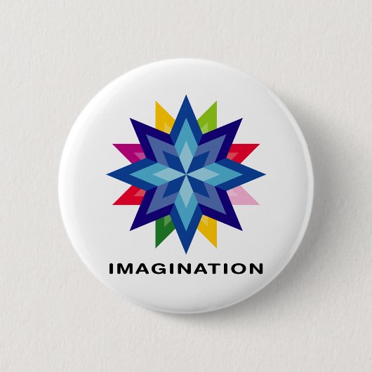 Badge Rond 5 Cm Imaginez Star (Devant)